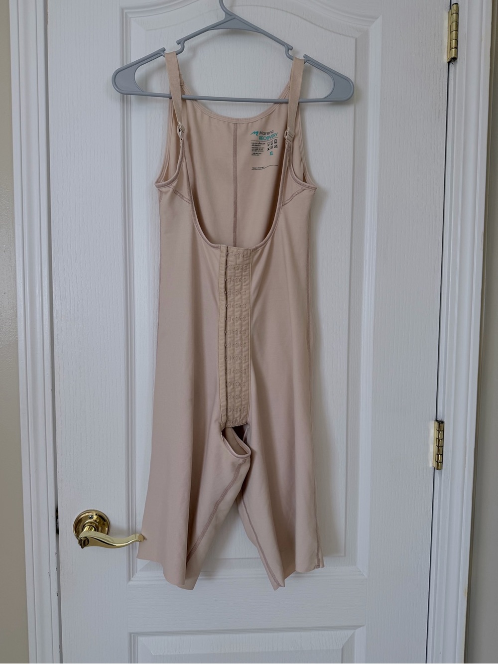 Marena Recovery Compression Bodysuit Beige XL Adjustable Straps